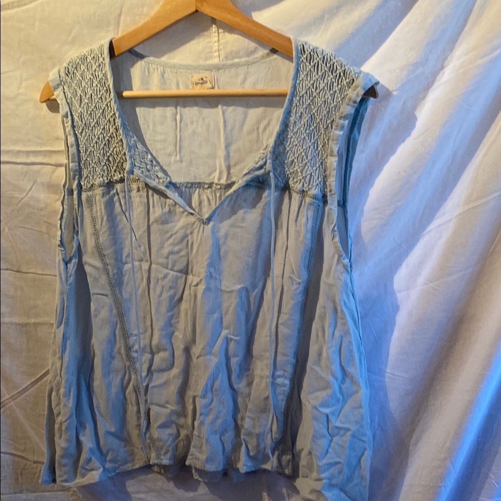 Light Blue Sleeveless Top